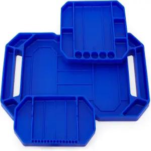 Aocoom 3pcs 대형 미끄럼 방지 유연 실리콘 공구 트레이 기계 매트 정리함 보관함 홀더 그립 자석 없음