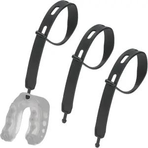 마우스 가드 전용 LUAAT 3팩 테더 축구 복싱 태권도 하키 농구 라크로스 럭비 경기 헬멧용 유니버설 교체