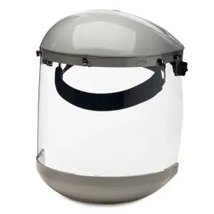 셀스트롬 페이스 쉴드 어드밴티지 시리즈 남성용 친가드가 장착된 안전 마스크 클리어 폴리카보네이트 라쳇