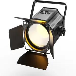 반 도어가 있는 무대 조명 200W COB LED 파 캔 스포트라이트 2 in 1 쿨 화이트 웜 DMX512 사운드 활성화