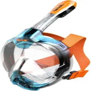 SEAC 리베라 풀페이스 스노클링 마스크 저자극성 실리콘 퀵 릴리스 EN136 2000 인증 4가지 사이즈