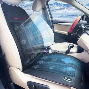 MAKEASY 2025 업그레이드된 냉각 카시트 커버 앞좌석 16개의 팬 통풍형 쿠션 자동차 SUV 트럭 유니버설 핏