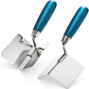 포후드 2피스 드라이월 코너 공구 세트 내부 및 외부 나이프 스테인리스 스틸 트롤 벽돌 쌓기 마감 작업을