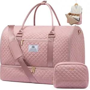 신발 주머니와 함께 여행할 수 있는 LOVEVBOOK 컨버터블 의류 가방 세면도구 가방과 휴대 가능한 더플 1개