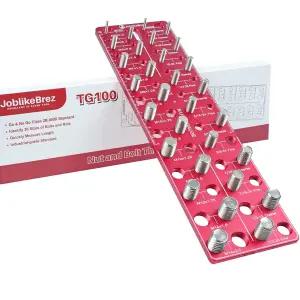 빠른 측정을 위한 JoblikeBrez 나사산 검사기 방청 너트 및 볼트 벽걸이 크기 측정 도구 15 SAE 미터법