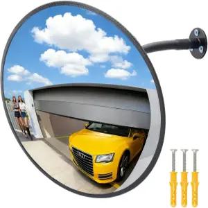 11.8인치 두께 2mm 아크릴 볼록 거울 차고 주차 창고 사무실 및 코너 교통을 위한 조절 가능한 광각 뷰