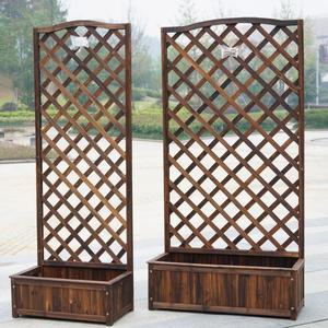 원목 화분 울타리 정원 파티션 방부목 펜스 야외 가벽 화단