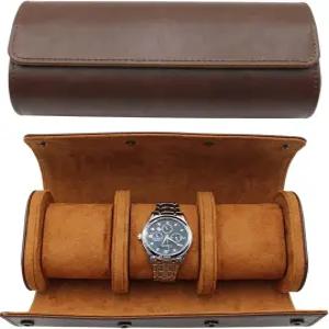 후유타위 시계 여행 케이스 휴대용 정리함 - 럭셔리 롤 상자 재활용 가죽 보관 및 전시