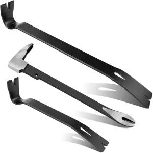 라이툴 3피스 프라이 바 세트 10인치 캣츠 포 네일 풀러 9인치 및 15인치 플랫 주택 리모델링 목공 DIY용