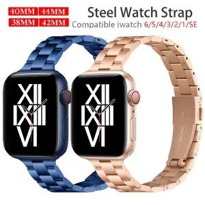 호환   시계 밴드 용 스테인레스 스틸 스트랩 44mm 40mm 38mm 42mm 슬림 시계 밴드 금속 벨트 팔찌 correa