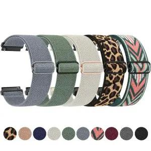 호환   시계 용 탄성 나일론 스트랩 7 6 4 5 40mm 44mm5 Pro4 6 클래식 42mm 46mm 47mm액티브 2시계 3 41mm