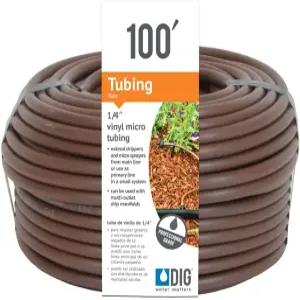 DIG B38100 100 1？4 비닐 튜브 (.170 ID x .250 OD) 유연한 자외선 차단 공급 라인 드립 방출기 정원의