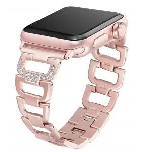 호환   워치 밴드와 호환 스테인레스 스틸 금속 링크 팔찌 밴드 아이워치 시리즈 5 4 3 2 1 손목 밴드 스트