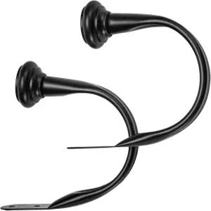 아마존 베이직 장식 커튼 드레이퍼 홀드백 2개 세트 블랙