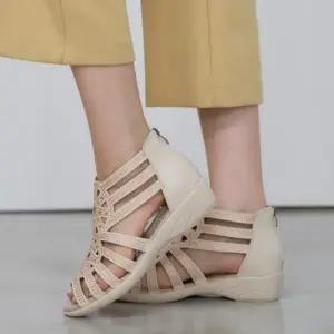 [신상오픈런]여성 여름 가죽 비즈 스트랩 샌들 (39079900)