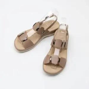 [신상오픈런]여성용 블랙 베이지 가죽 미끄럼 방지 스트랩 샌들 (39079893)