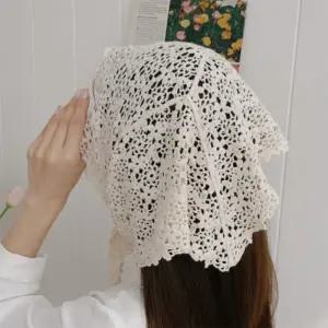 [신상오픈런]여성 꽃무늬 레이스 스카프 투웨이 두건 (33713174)