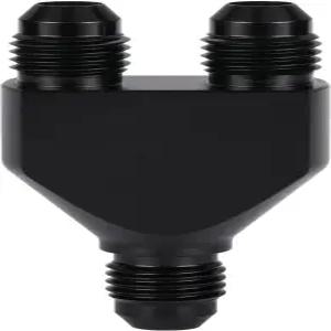 포다벨레 6AN 남성부터 병렬 듀얼 남성 Y 블록 연료 피팅 스플리터 어댑터 커넥터 알루미늄 블랙