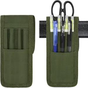 2개의 KATOLK 벨트 펜 홀더 다기능 조절 가능한 전술 파우치 탈착식 군용 슬리브 케이스 자 가위를 보관할