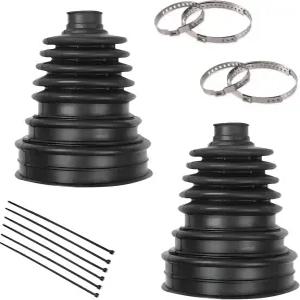 Opuweayy 2PCS CV 부츠 수리 키트 4개의 스테인리스 스틸 클램프와 6개의 케이블 타이가 있는 고온 저항성