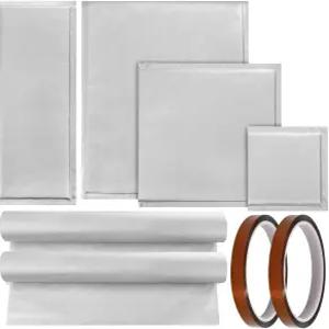 Eorbow 8개 열 프레스 베개 번들 테프론 전달 패드 내열 매트 세트에는 2개 이송 시트 2개와 저항 테이프