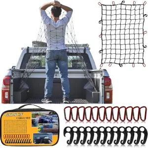 트럭 픽업 침대 트레일러 보트 RV SUV를 위한 GSPSCN 카고 네트 3 x 4 타코마 프론티어 콜로라도 스바루
