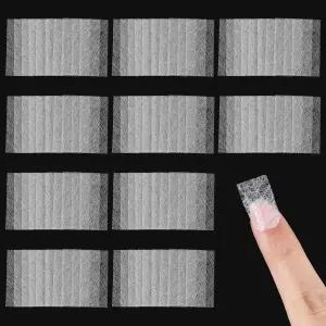 100 PCS 섬유 유리 네일 랩 연장 키트 실크 수리 예술 DIY 보호 액세서리 천연 종이 타월 고장 난 손톱