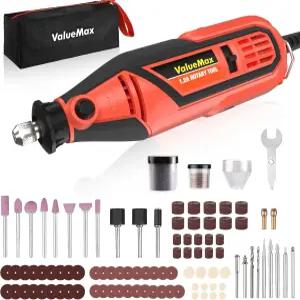 ValueMax 파워 로터리 툴 키트 조각 샌딩 연마 절단 도구 및 휴대용 가방을 포함한 120개의 액세서리가