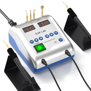 치과용 왁스 펜 나이프 전동 조각 도구 핸드 기계 구리 팁 6개 2개 치과 실험실 애호가용 LED 디스플레이