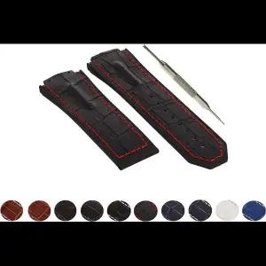 호환  가죽 악어 그레인 시계 밴드 스트랩 교체 도구 48mm Hublot F1 King Power