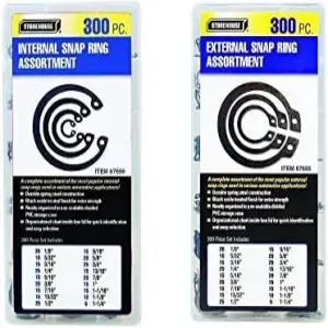 창고 내부 및 외부 스냅 링 고정 구색 키트 600개.300 + 300