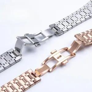 호환  AP 로얄 오크 오프쇼어 시계용 오목 볼록 시계 밴드 견고한 스테인리스 스틸 방수 15710 26470 직경