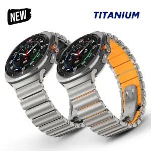 호환   워치 8 클래식 46mm 8 44mm 40mm용 티타늄 고무 밴드 워치 울트라 2025 2024 47mm용 고급 남성용 스