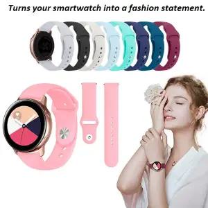 호환 Garmin Huawei 샤오미호환 Haylou Amazfit Polar Fossil 실리콘 팔찌 시계 밴드 20mm 22mm 용 40PCS S