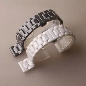 호환  14mm 15mm 16mm 17mm 18mm 19mm 20mm 여성용 새 세라믹 밴드 3 스마트 워치밴드 팔찌 세라믹 핑크 링