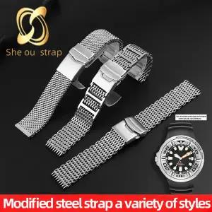 호환  Citizen BJ8050-08E 스테인리스강 시계 밴드 및 스틸 스트립 수정 시계 커넥터