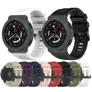 호환  Amazfit T-Rex 2 Active Edge 스마트 시계 소프트 실리콘 팔찌 스틸 버클 시계 밴드 용 20PCS 스트랩