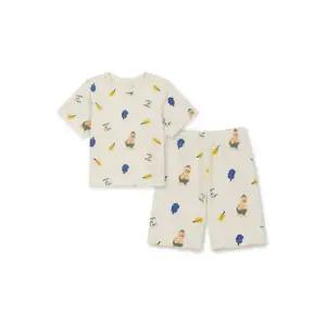 TOPTEN KIDS 공용) 유아 소프트모달 7부 셋업 (차윤아트)_MKG5UI3301 105031