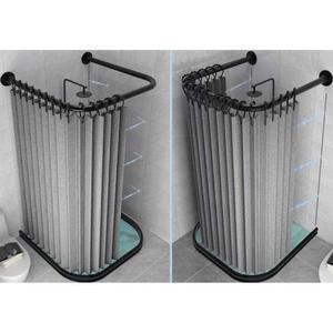 간이샤워부스 커튼봉 방수커튼 그레이 CM 높이 욕실칸막이 가림막 청결 천정형 화이트