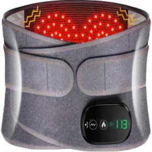 허리 마사지기 허리용 온열 패드 배용 벨트 랩 열 진동 3단계 조절 가능 터치스크린 컨트롤 크기 아빠