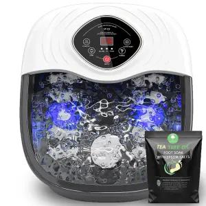 열 자외선 및 오존 거품이 포함된 클로즈웨이브 풋 스파 목욕 마사지기 시아츠 롤러 엡섬 염온 조절