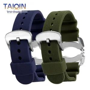 호환  시민 BJ8050-08E BJ8058-06 용 수정 된 실리콘 시계 밴드 괴 팔찌 시계 스트랩 손목 밴드 연장