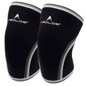 무릎 소매 1쌍 중도 스쿼트 및 기타 스포츠 대형 검은색 를 위한 7mm 압축 보호대