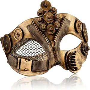 마이유니 2025 새로운 스팀펑크 기계식 마스크 - 남성용 할로윈 가면 파티 무도회 크리스마스용