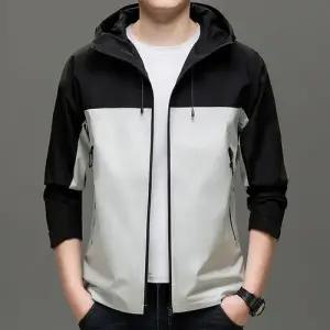 슬램덩크 춘추 캐주얼 남자 배색 코트 야상사파리 재킷 트렌드 야상 상의 후드 탈부착 HO3