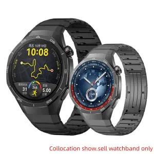 호환   틈이 없음 화웨이 Gt 5 Pro 용 럭셔리 티타늄 시계 밴드 금속 Smartwatch 팔찌 Gt5 Pro 시계 스트랩