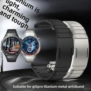 호환  화웨이 gt5 프로 시계 Gt5pro 티타늄 합금 금속 스마트 시계 밴드 손목 밴드 남자 스트랩 팔찌 팔찌