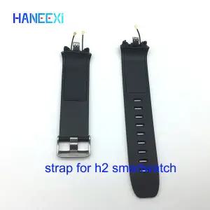 호환  h2 3g 스마트 시계 smartwatch 시간 시계 후면 뒷면 커버 플라스틱 뒷면 커버 블랙에 대한 손목 실리