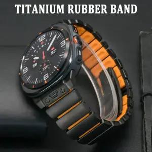호환   워치 울트라 2025 47mm용 비즈니스 메탈 티타늄 밴드 럭셔리 러버 손목 스트랩 워치 울트라 2024 47