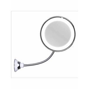 뒷머리 접이식손 10X LED 거울 360도 측면 조명 보기 욕실 설명